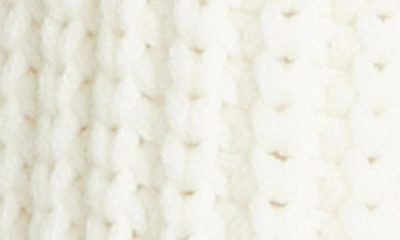 Shop Saint Laurent Signature Cashmere Knit Scarf In Off White