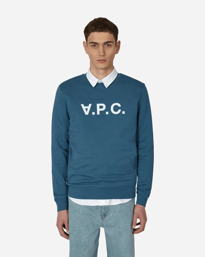 Shop Apc Vpc Crewneck Sweatshirt In Blue