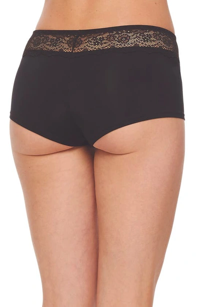 Montelle Intimates Micro Air Boyshorts In Black