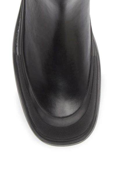 Shop Alexander Mcqueen Stacked Chelsea Boot In Black/ Khaki
