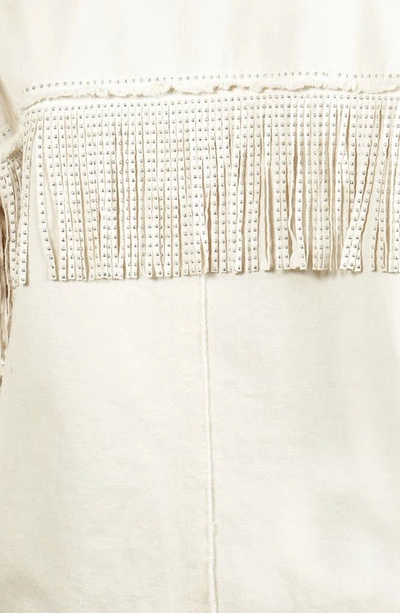 Nikki Lund Fringe Oversize Jacket In Natural