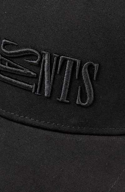 Shop Allsaints Oppose Logo Baseball Cap In Black