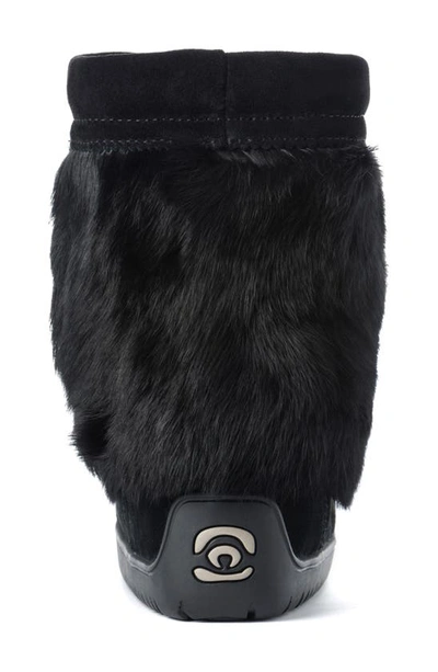 Shop Manitobah Waterproof Boot With Faux Fur Trim In Black