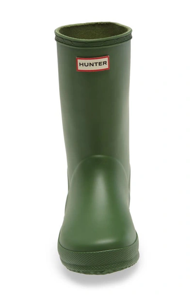 Shop Hunter Kids' First Classic Rain Boot In Scottish Moss