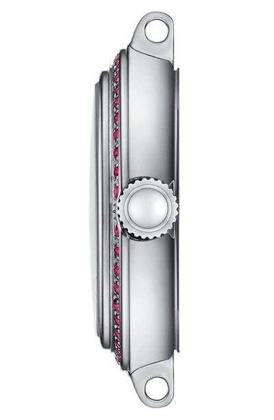 Shop Tissot Bellissima Topaz Leather Strap Watch, 26mm In Pink