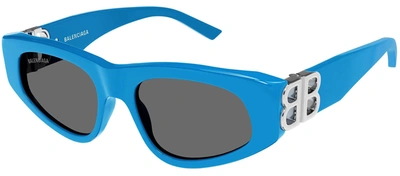 Shop Balenciaga Bb0095s 011 Cat Eye Sunglasses In Grey