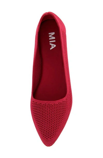 Shop Mia Corrine Knit Flat In Red