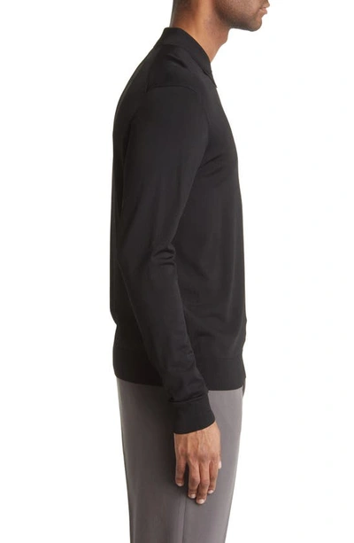 Shop Ted Baker Viba Half Zip Polo Sweater In Black