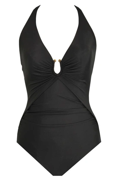 Miraclesuit Razzle Dazzle Bling One-piece Swimsuit In Black