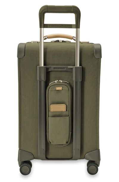 Shop Briggs & Riley Baseline Essential 22-inch Expandable Spinner Carry-on Bag In Olive