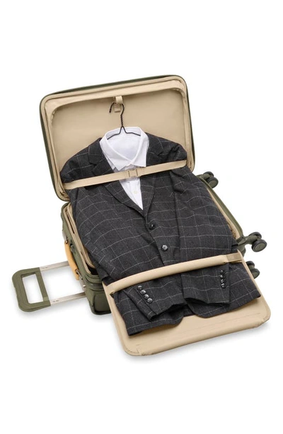 Briggs & Riley Baseline Essential 22-inch Expandable Spinner Carry-on Bag In Olive