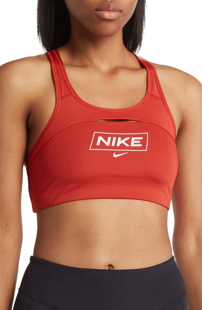 Nike Pro Dri-Fit Swoosh Women Training Bra Red Dq5252-623