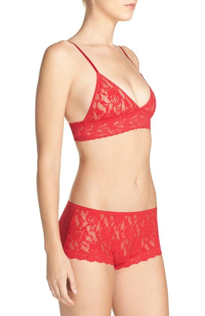 Shop Hanky Panky Signature Lace Padded Bralette In Red