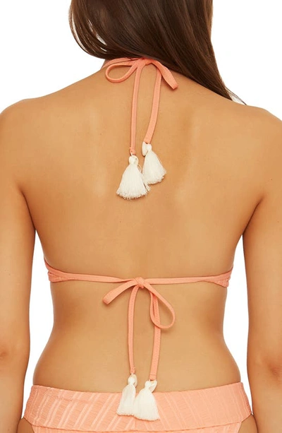Shop Isabella Rose Stripe Underwire Halter Bikini Top In Cream Puff