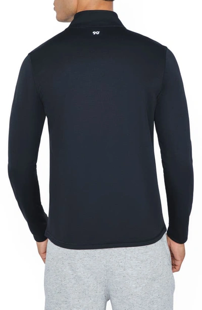 90 Degree By Reflex Half Zip Long Sleeve Top In Black