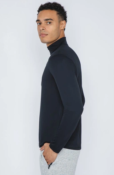 90 Degree By Reflex Half Zip Long Sleeve Top In Black