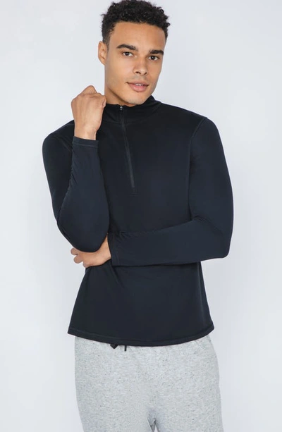 Shop 90 Degree By Reflex Half Zip Long Sleeve Top In Black