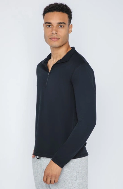 90 Degree By Reflex Half Zip Long Sleeve Top In Black