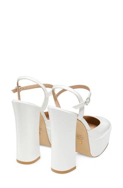 Shop Stuart Weitzman Skyhigh 145 Platform Pump In White