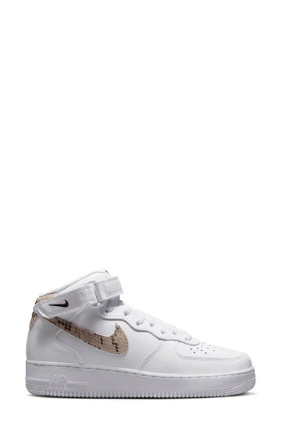 Shop Nike Air Force 1 '07 Mid Sneaker In White/ Sand Drift/ Black