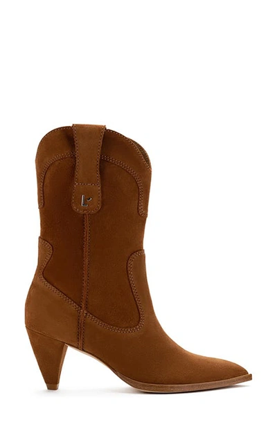 Shop Larroude Thelma Western Boot In Tobacco