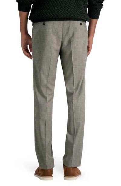 Shop Kenneth Cole High Double Grid Slim Fit Pants In Oatmeal