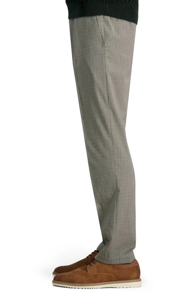 Shop Kenneth Cole High Double Grid Slim Fit Pants In Oatmeal