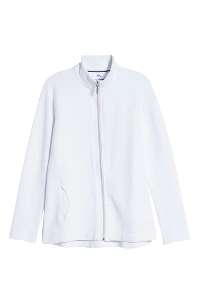 Shop Tommy Bahama New Aruba Zip-up Stretch Cotton Jacket In White