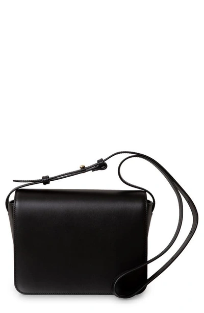 Shop Yvonne Kone Annika Leather Crossbody Bag In Vitello Black