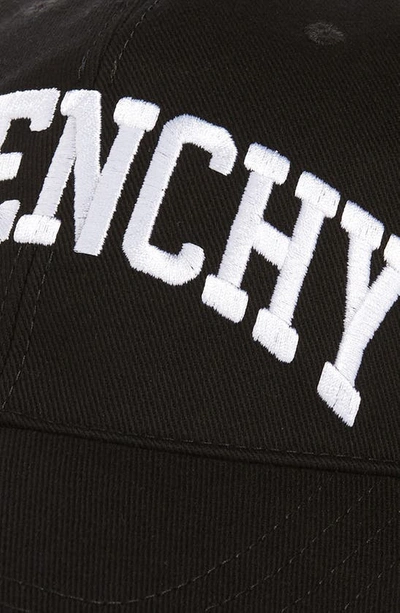 Shop Givenchy Embroidered Logo Baseball Cap In 001-black