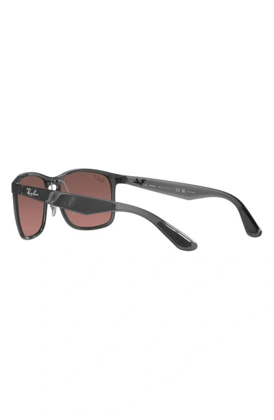 Ray Ban 58mm Rectangle Sunglasses In Grey