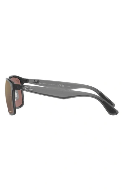 Ray Ban 58mm Rectangle Sunglasses In Grey