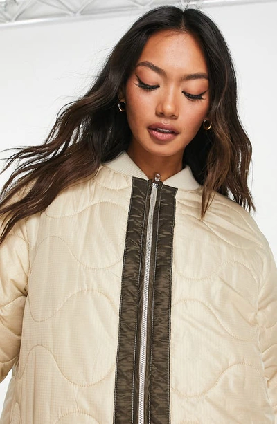 ASOS DESIGN QUILTED OVERSIZE BOMBER JACKET 