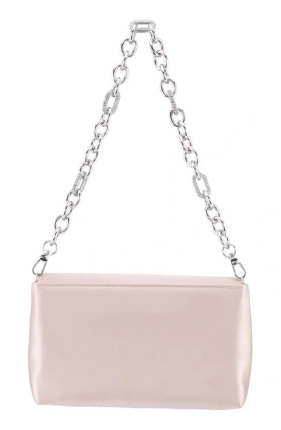 Shop Nina Satin Baguette Shoulder Bag In Pearl Rose