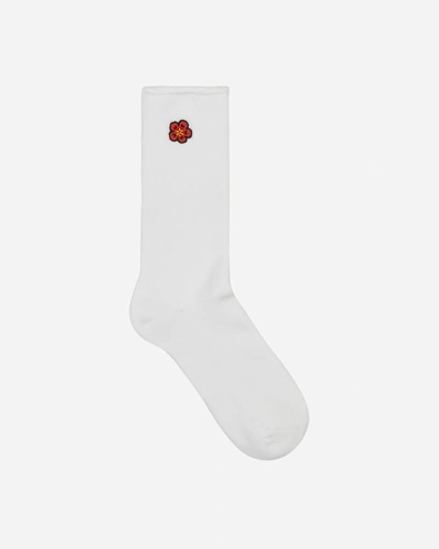 Kenzo Boke Flower  Crest Socks In White