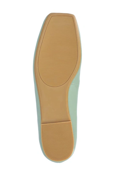 Journee Collection Zimia Square Buckle Flat In Sage