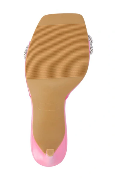 Journee Collection Fenella Embellished Clear Strap Stiletto Sandal In Pink