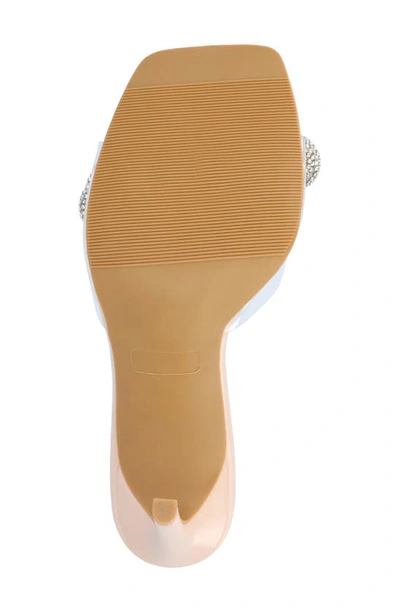Journee Collection Fenella Embellished Clear Strap Stiletto Sandal In Nude