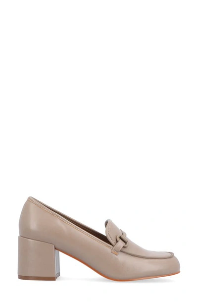 Journee Collection Nysaa Horsebit Loafer In Taupe