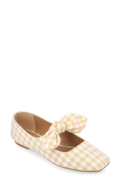 Shop Journee Collection Seraline Ballet Flat In Plaid/ Tan