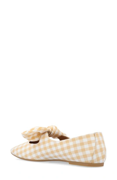 Journee Collection Seraline Ballet Flat In Plaid/ Tan