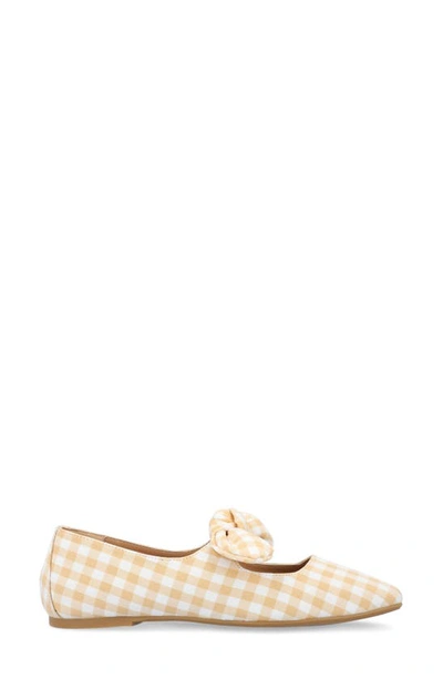 Journee Collection Seraline Ballet Flat In Plaid/ Tan