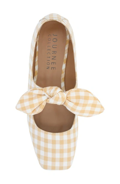 Journee Collection Seraline Ballet Flat In Plaid/ Tan