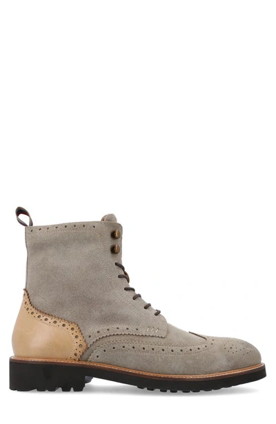 Shop Thomas & Vine Welch Wingtip Leather Boot In Taupe