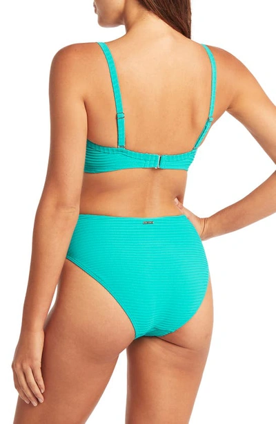 Sea Level Molded Underwire Bikini Top In Aqua