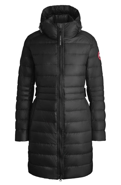 Canada Goose Cypress Hooded Quilted Shell Down Jacket In Black