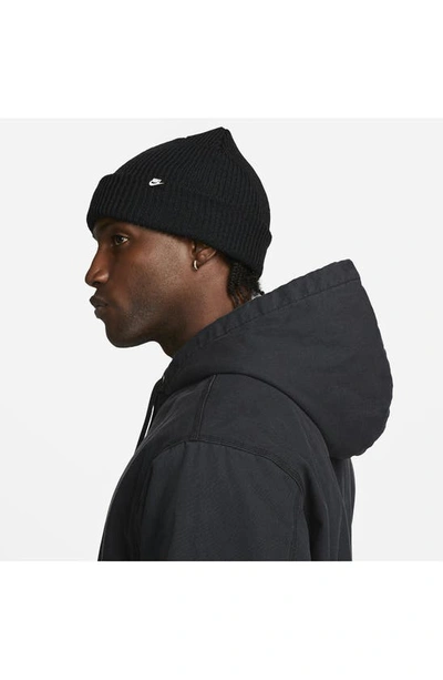 Shop Nike Life Padded Hooded Jacket In Off Noir/ White