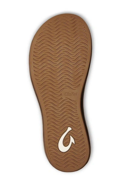 Olukai Huawai Flip Flop In Silver / Silver