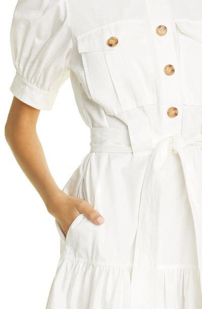 Shop Derek Lam 10 Crosby Buffy Stretch Cotton Utility Dress In White