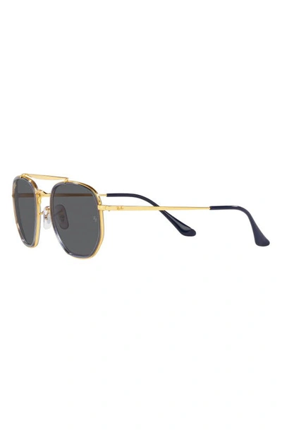 Shop Ray Ban Ray-ban 52mm Irregular Aviator Sunglasses In Dark Grey